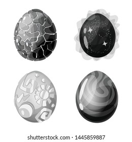 Vector illustration of monster and fantasy sign. Set of monster and big vector icon for stock.