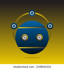 vector illustration of a monster with a round shape, great for logos, mascots, symbols, etc.