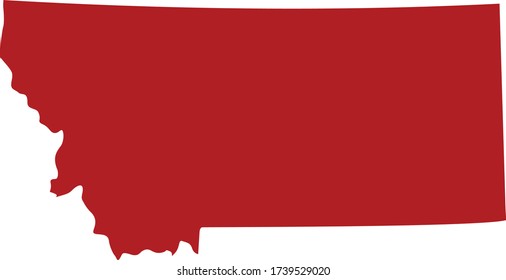 vector illustration of Montana map