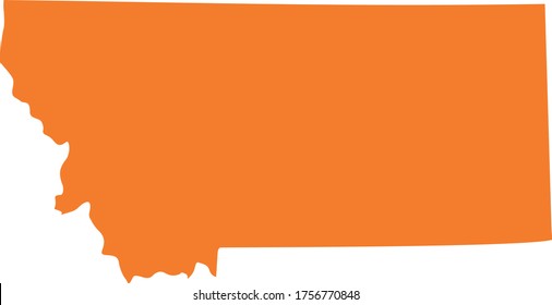 vector illustration of Montana map