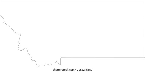 Vector Illustration of Montana map
