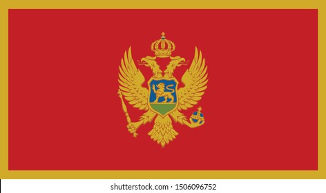 vector illustration of Montenegro flag