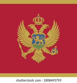 Vektorgrafik der Flagge Montenegros