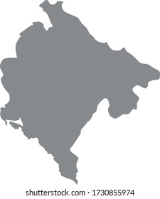 vector illustration of Montenegro map