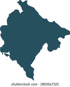 vector illustration of Montenegro map
