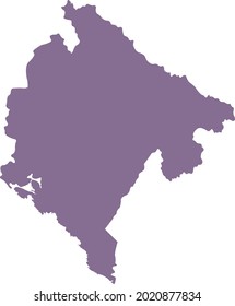 vector illustration of Montenegro map