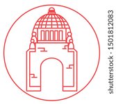 Vector Illustration Of Monumento De La Revolución Isolated