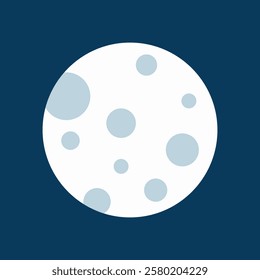 Vector illustration of moon. FULL MOON