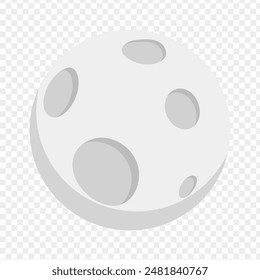 Vector illustration of moon on transparent background