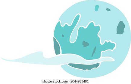 Vector illustration of the moon on a white background for wallpaper cover print