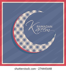 Vector illustration of a Moon for Ramadan Kareem.