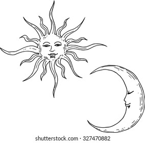 Similar Images, Stock Photos & Vectors of Beautiful sun face symbol ...