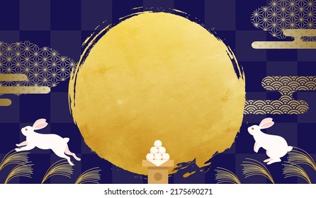 Vector illustration of moon viewing