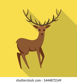 Vector illustration of moose and animal logo. Set of moose and antler stock symbol for web.