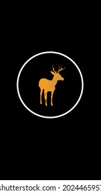 vector illustration of a moose silhouette