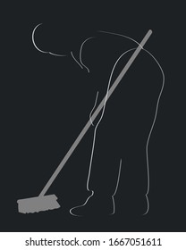 Vector - Illustration of  Mop symbol