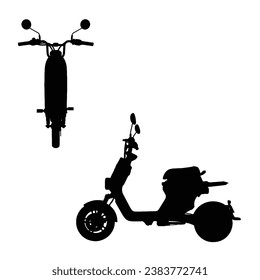 Vector Illustration of Moped Silhouette