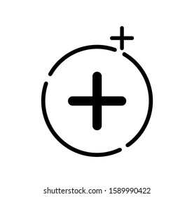 Vector illustration of more icon on a white background