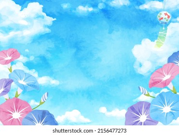 Vector illustration of morning glory and cumulonimbus