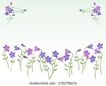 vector illustration of morning glory frame element