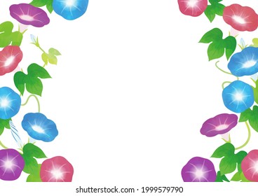 Vector illustration of morning glory frame