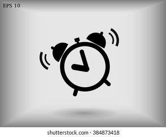Vector illustration - morning ringing of the alarm clock.