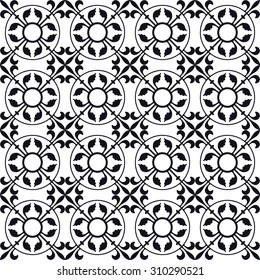 Vector Illustration of Moroccan tiles Seamless Pattern for Design, Website, Background, Banner. Element for Wallpaper or Textile. Middle Ages Ornament Texture Template