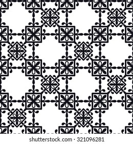 Vector Illustration of Moroccan tiles Seamless Pattern for Design, Website, Background, Banner. Element for Wallpaper or Textile. Middle Ages Ornament Texture Template