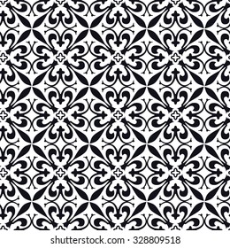 Vector Illustration of Moroccan tiles Seamless Pattern for Design, Website, Background, Banner. Element for Wallpaper or Textile. Middle Ages Ornament Texture Template