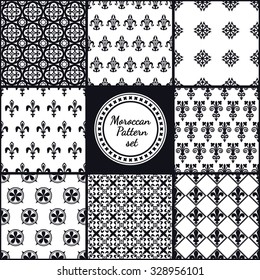 Vector Illustration of Moroccan tiles Seamless Pattern for Design, Website, Background, Banner. Element for Wallpaper or Textile. Middle Ages Ornament Texture Template
