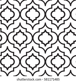 Vector illustration of moroccan trellis seamless pattern