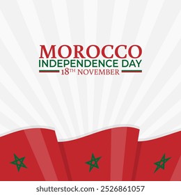 Ilustração vetorial do molde de mídia social do Dia da Independência do Marrocos