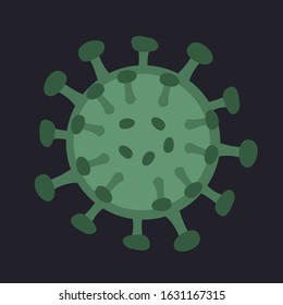 Vector illustration of the morphology of the contiguous Wuhan Coronavirus