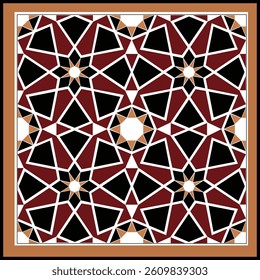 Vector illustration of mosaic wall decoration