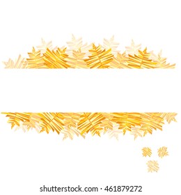  Vector illustration with mosaic yellow maple leaves. Autumn leaf banner. Fall background, decorative frame with blank space for your text.
