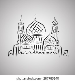 Vector Illustration of Mosque