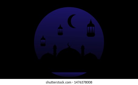 vector illustration of mosque background