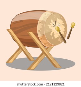 Vector Illustration of Mosque Bedug Prayer Time Marker