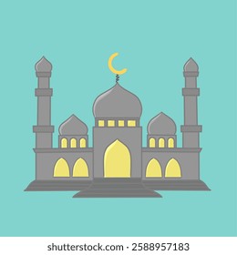 vector illustration of a mosque building