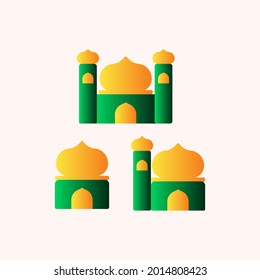 Vector illustration of a mosque icon. Great for designing posters, flyers, feeds, symbols, apps, web, etc