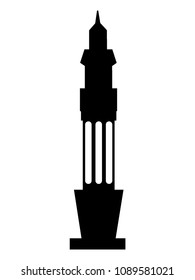 Vector illustration of a Mosque Minaret Icon