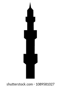 Vector illustration of a Mosque Minaret Icon