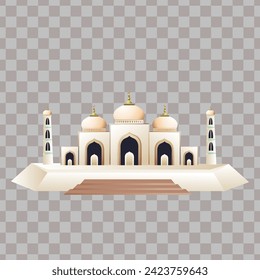 ilustración vectorial de la mezquita. para necesidades de diseño de ornamentos para eventos islámicos