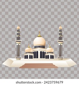 Vektorgrafik der Moschee. für die Gestaltung von Ornamenten für islamische Ereignisse