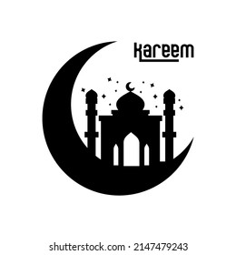 vector illustration of the mosque, ramadan background