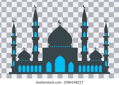 Vector illustration mosque transparent background
