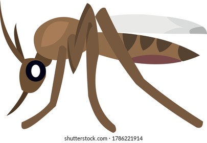 Vector illustration of a mosquito cartoon