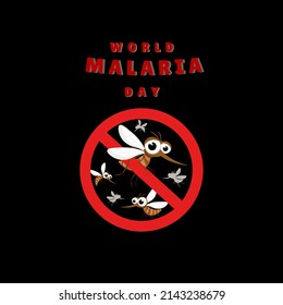 vector illustration of mosquito graphics, stop sign, text. perfect for mosquito repellent companies and commemorating world malaria day