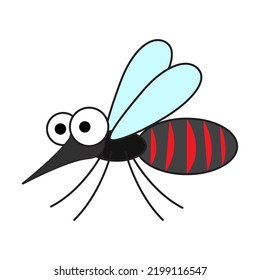 ilustración vectorial de mosquitos, diseño simple vectorial de mosquitos