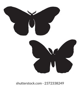 Vector Illustration of Moth Silhouette